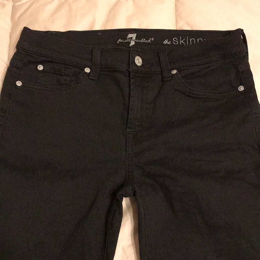 7 FAM black skinny jeans size 28